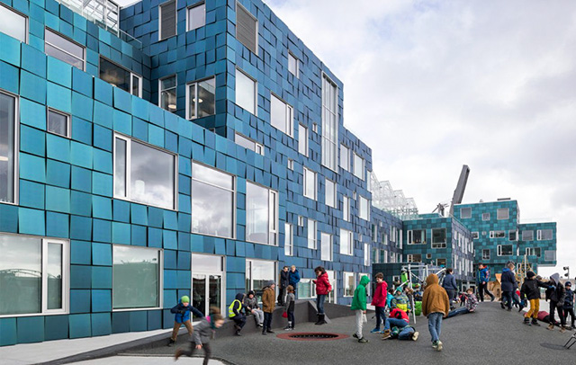Biggest School In Copenhagen Got Completely Covered With 12,000 Solar Panels