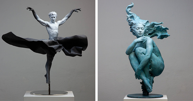 This Sculptor Duo Is Creating Stunning Bronze Sculptures Of Humans In Motion (12 Pics)